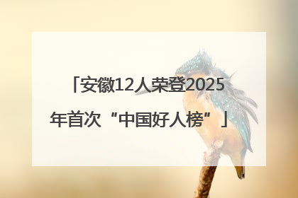 安徽12人荣登2025年首次“中国好人榜”